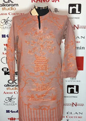 Nishat 100% Original Pink Digital Printed Stitched Khaddar Shirt - 1PC