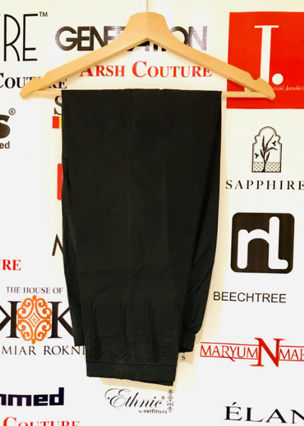 KAIN Cotton Embroidered Black Trouser/Bottom Series 2019 - [Arsh Couture London]